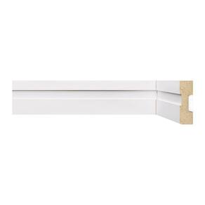 Kit Rodapé de MDF 3 Barras Frisadas de 5cm x 2,40m Rende 7,2 Metros Moldufama Branco