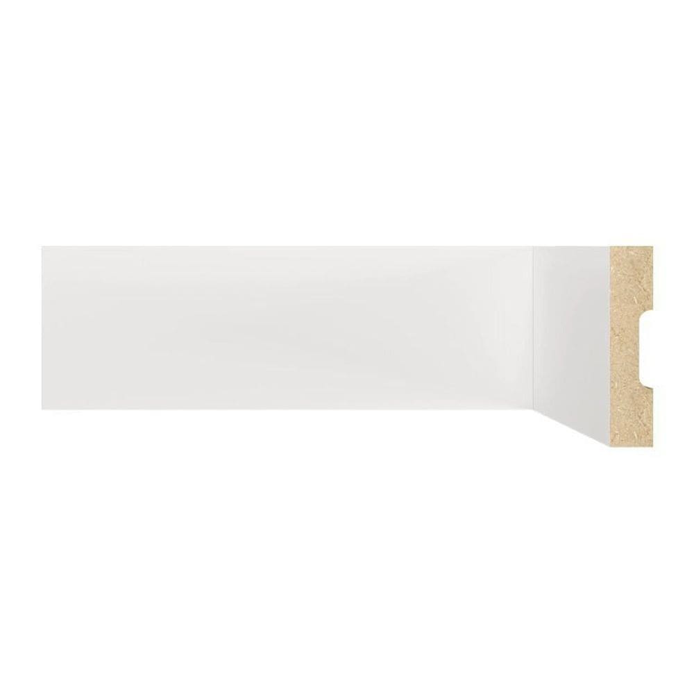 Kit Rodapé de MDF 10 Barras Lisas de 7cm x 2,40m Rende 24 Metros Moldufama Branco
