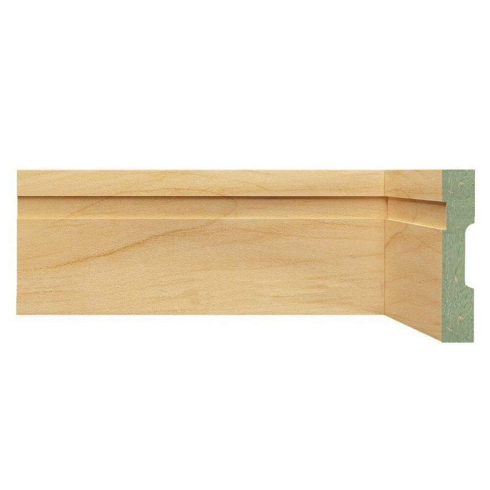 Kit Rodapé de MDF 5 Barras Frisadas de 10cm x 2,40m Rende 12 Metros Moldufama Castanho