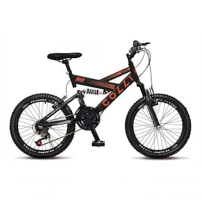 Bicicleta Gps Aro 20 Dupla Suspensão 21 Marchas Colli Preto