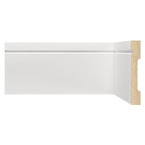 Kit Rodapé de MDF 30 Barras Frisadas de 10cm x 2,40m Rende 72 Metros Moldufama Branco