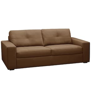 Sofá 2 Lugares Para Sala De Estar Living 150cm Vienne L06 Couro Marrom Claro - Lyam Decor