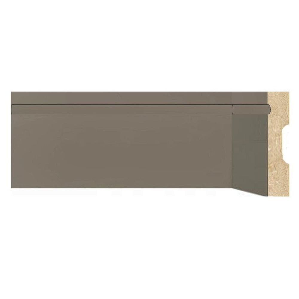 Kit Rodapé de MDF 5 Barras Frisadas de 5cm x 2,40m Rende 12 Metros Moldufama Cinza