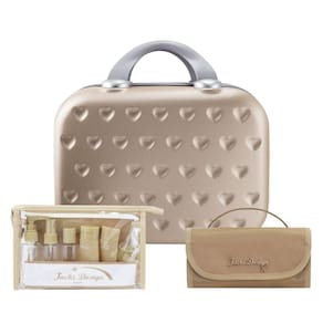 Kit Frasqueira Love, Kit De Frasco 10pç, Necessaire Rocambole Bege