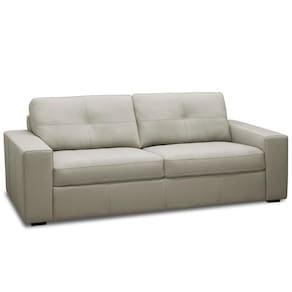 Sofá 3 Lugares Para Sala De Estar Living 235cm Vienne L06 Couro Pérola - Lyam Decor