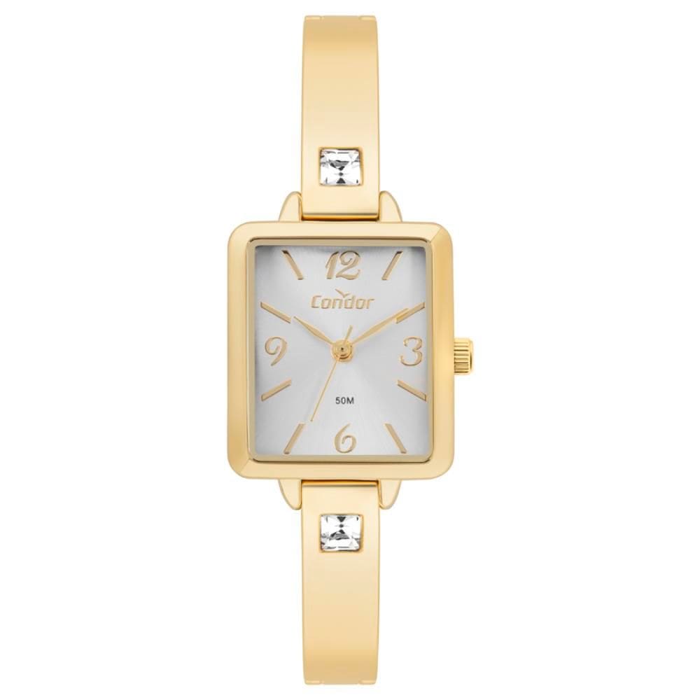 Relógio Condor Feminino Ref: Co2035nqe/5k Retangular Bracelete Dourado