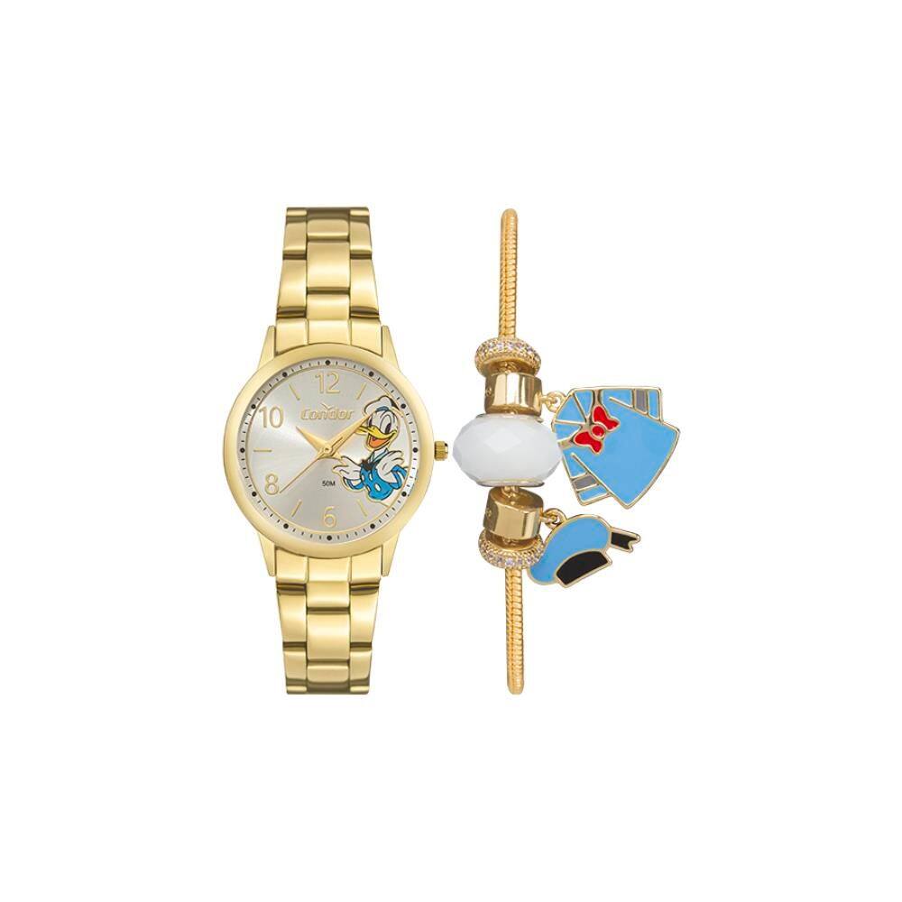 Relógio Condor Feminino Ref: Co2035ngv/k4k Dourado Donald + Semijoia