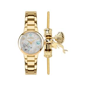 Relógio Condor Feminino Ref: Co2035nod/k4k Dourado Pequena Sereia + Semijoia