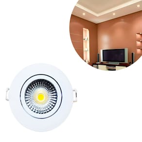 Luminária Spot Luz LED Redondo Branco Quente Iluminação 7W