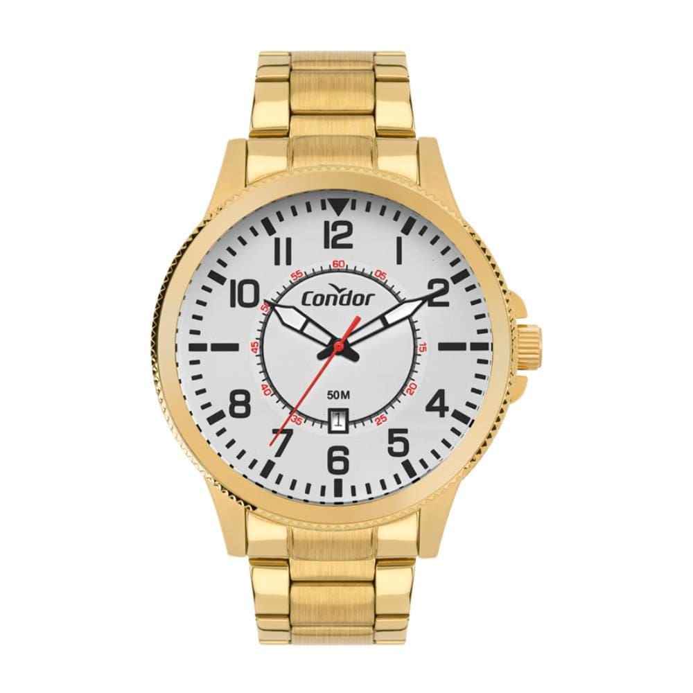 Relógio Condor Masculino Ref: Co2115mxu/4b Casual Dourado