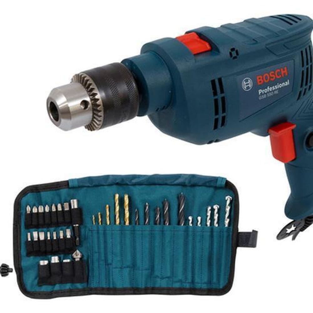 Furadeira De Impacto Mandril E Acessórios 550W 220V - Bosch