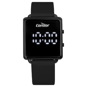 Relógio Condor Feminino Ref: Comd1202ais/5p Led Black