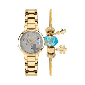 Relógio Condor Feminino Ref: Co2035noi/k4k Dourado Frozen + Semijoia