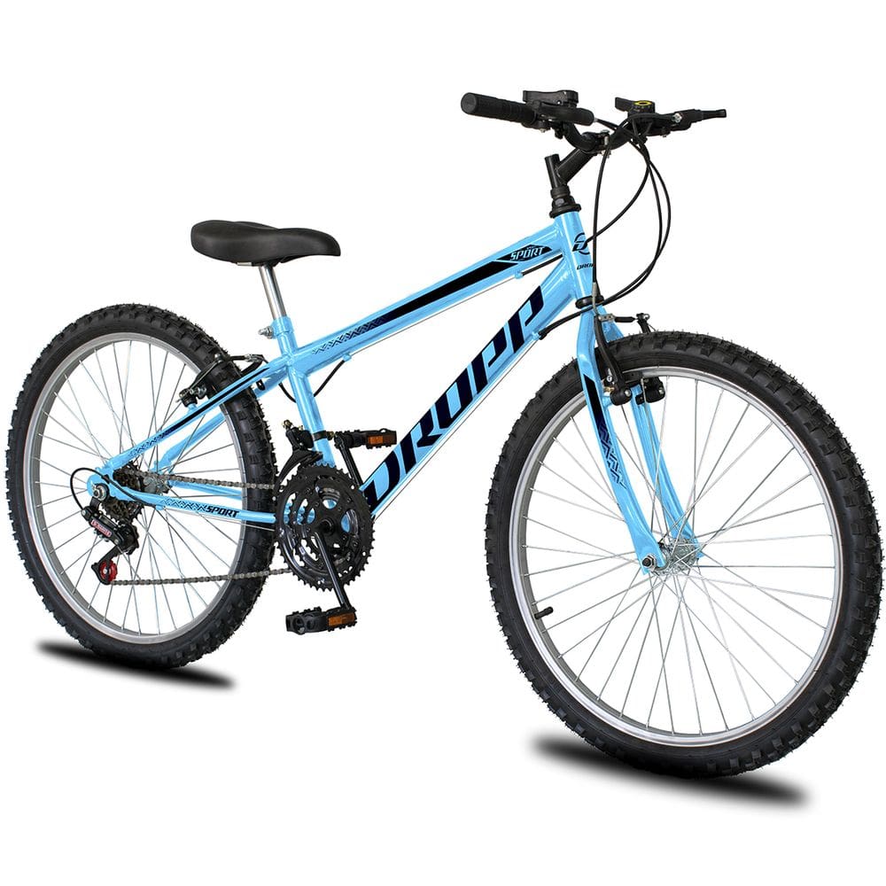 Bicicleta Aro 24 Dropp Sport Infantil Adulto18 vel marchas Freio V-Brake