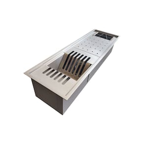 Calha Úmida Gourmet Escorredor de Cozinha 60x19 Aço Inox Prata