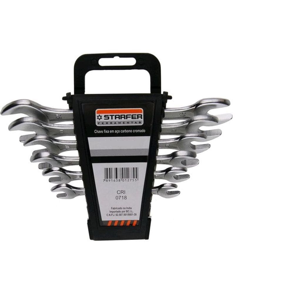 Jogo De Chave Fixa Starfer 6 Peças 6-17mm