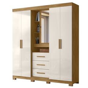Guarda Roupa Casal 195cm Com Espelho Cieza Freijó/Off Z17 - Mpozenato