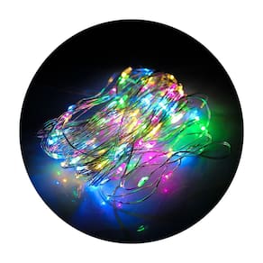 Pisca de LED Fio de Fada 20L 2 Metros A Bateria Natal Ano Novo Cores:Colorido