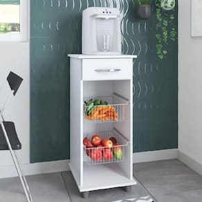 Armário Balcão Com Fruteira Régia Fiorello Branco