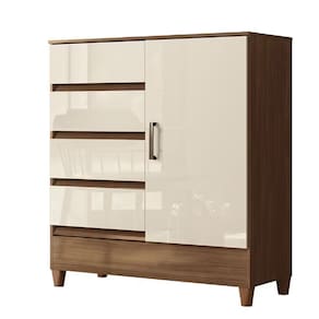 Cômoda Santos Andirá Fit 1.4 Jequitibá Areia 1 Porta 4 Gavetas