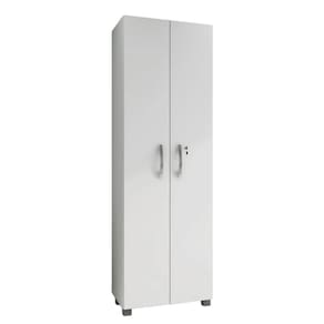 Armário Multiuso Londres - 187x60cm  2 Portas Branco com Chave