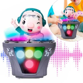 Dj Porquinho Dançante Luz Som Brinquedo Robô Criança
