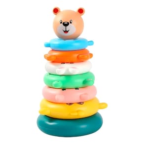 Brinquedo Torre de Encaixe Argolas Divertidas Ursinho
