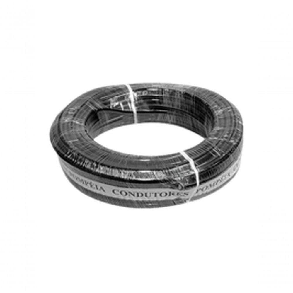 Fio Preto Com Tarja Branca 2x18 0,75 Mm