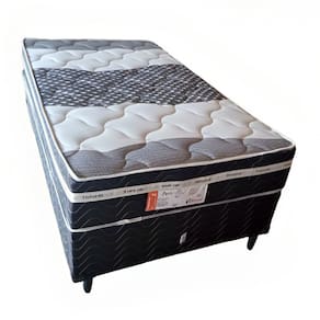 Conjunto Box Paris Solteiro com Molas Ensacadas 88X188X68cm 2024 Topázio