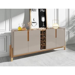 Buffet 4 Portas C/ Prateleiras Lizz 1,90 Off-white/cedro