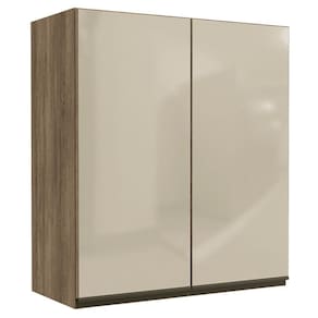 Armario Aereo 2p Vidro 80 Cm Mdp Maxxi G765 Kappesberg Nogal