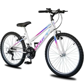 Bicicleta Aro 26 Infantil Feminina 18 Vel Marchas Dropp Sport Freio V-brake - Branco+azul - único Branco+azul