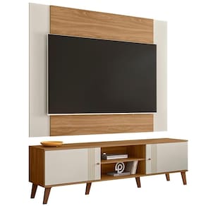 Rack E Painel Extensivel Para 70 Polegadas Plla Nature Off White