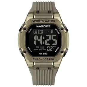 Relógio Digital Esportivo Luminoso Pulseira De Silicone 50m à Prova D`água Bege