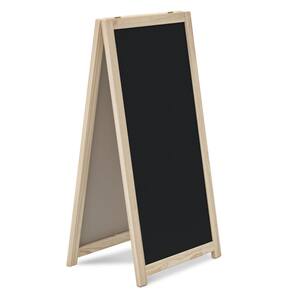 Cavalete de Calçada Standard Preto 100x60 cm Moldura Pinus Natural