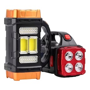 Lanterna Led Recarregável Holofote USB Energia Solar