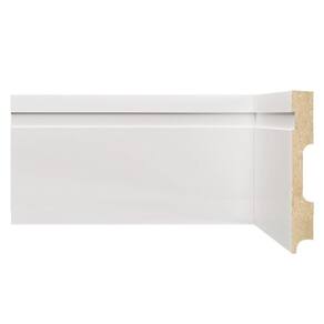 Kit Rodapé de MDF 20 Barras Frisadas de 12cm x 2,40m Rende 48 Metros Moldufama Branco
