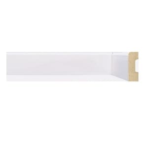 Kit Rodapé de MDF 20 Barras Lisas de 5cm x 2,40m Rende 48 Metros Moldufama Branco