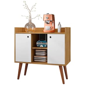 Aparador Cairo Freijó Branco Fiorello 80x71x36 cm - Moderno e Elegante