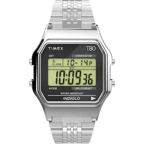 Relógio Timex Digital Vintage T80 Prata TW2V19000