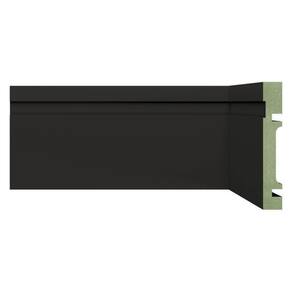 Kit Rodapé de MDF 10 Barras Frisadas de 10cm x 2,40m Rende 24 Metros Moldufama Preto