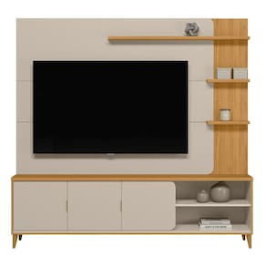 Estante Home para TV até 70 Polegadas 3 Portas Napoli Tauari e Off White