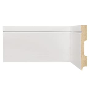 Kit Rodapé de MDF 10 Barras Frisadas de 12cm x 2,40m Rende 24 Metros Moldufama Branco