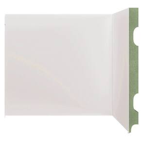 Kit Rodapé de MDF 40 Barras Lisas de 20cm x 2,40m Rende 96 Metros Moldufama Branco
