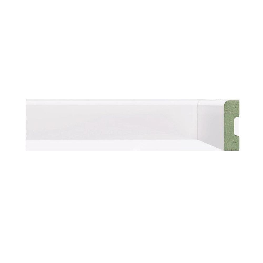 Kit Rodapé de MDF 40 Barras Lisas de 5cm x 2,40m Rende 96 Metros Moldufama Branco