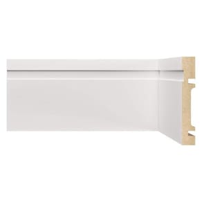 Kit Rodapé de MDF 5 Barras Frisadas de 10cm x 2,40m Rende 12 Metros Moldufama Branco