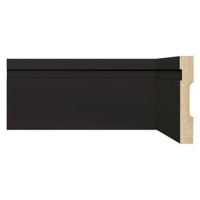 Kit Rodapé de MDF 20 Barras Frisadas de 10cm x 2,40m Rende 48 Metros Moldufama Preto
