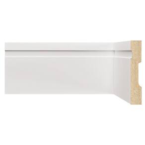 Kit Rodapé de MDF 5 Barras Frisadas de 7cm x 1,80m Rende 9 Metros Moldufama Branco