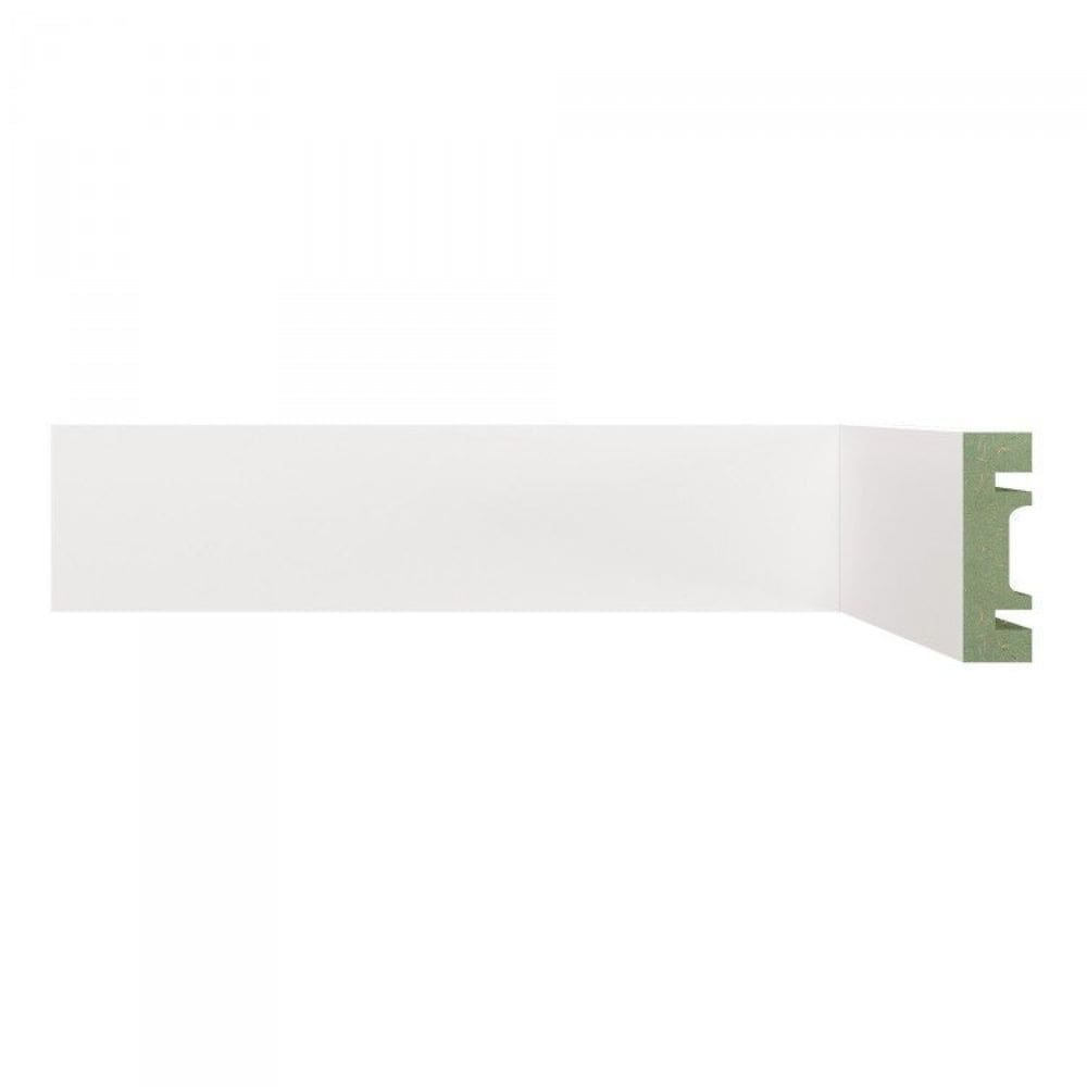 Kit Rodapé de MDF 20 Barras Lisas de 5cm x 2,40m Rende 48 Metros Moldufama Branco