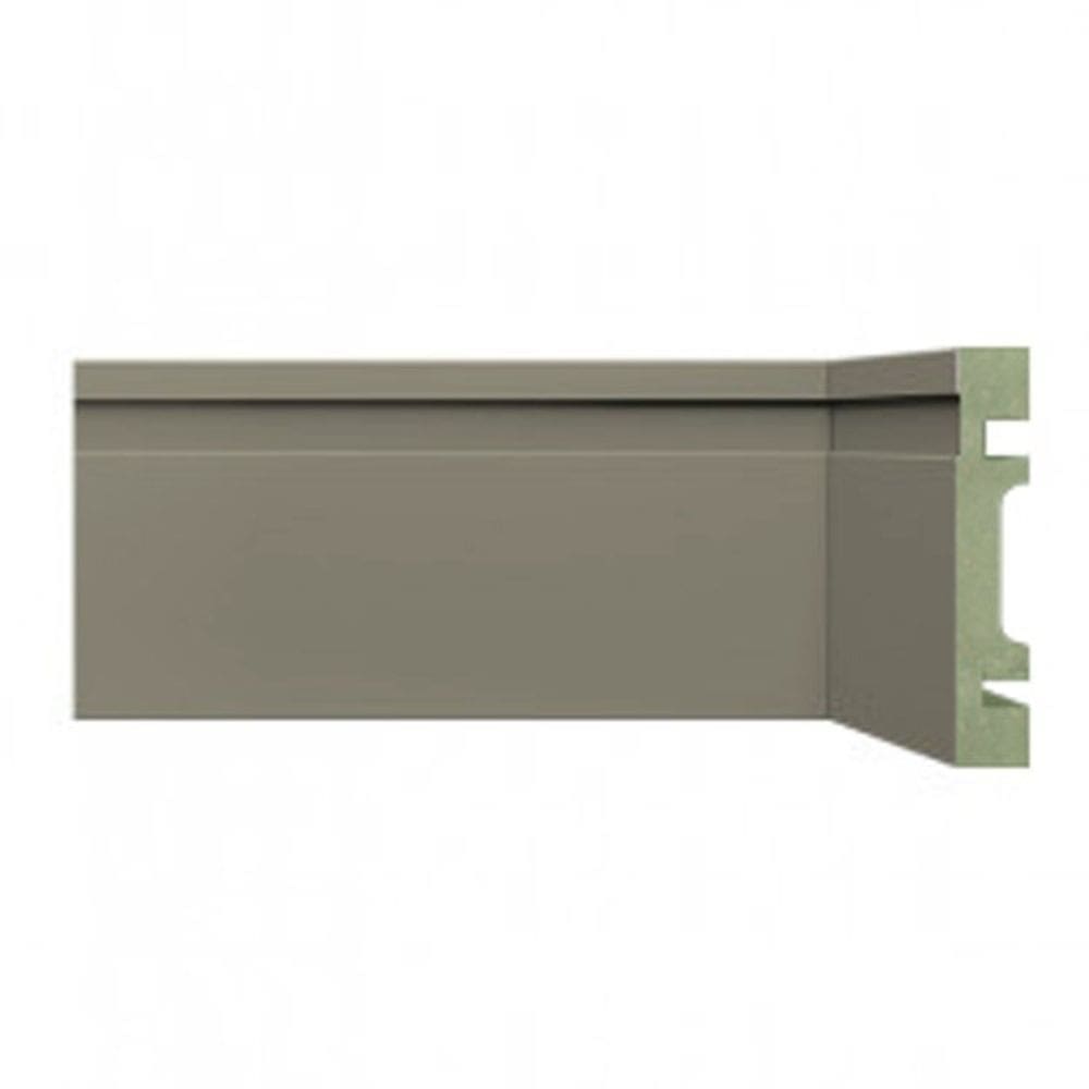 Kit Rodapé de MDF 40 Barras Frisadas de 7cm x 2,40m Rende 96 Metros Moldufama Cinza Titanium